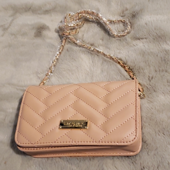 bebe Handbags - NWT - Bebe Chevron Quilted Rose CrossBody Purse